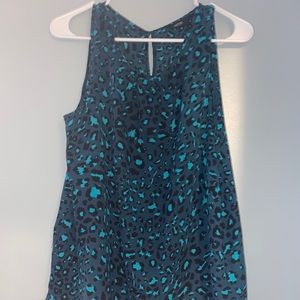 Emerald leopard print tank